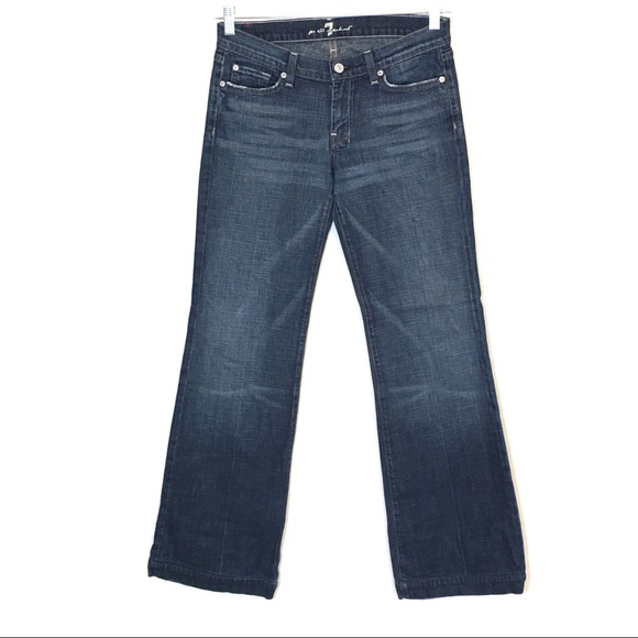 7 For All Mankind Denim - 7 for all Mankind Dojo Distressed Flare Jeans 28